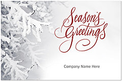 Wishing you a wonderful holiday season. Covered Branches Logo Postcard D1773P-B